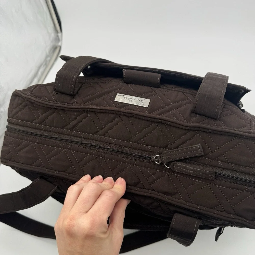 Vera Bradley Stroll Around Baby Bag Espresso Brown Quilted‎ Diaper Tote Travel